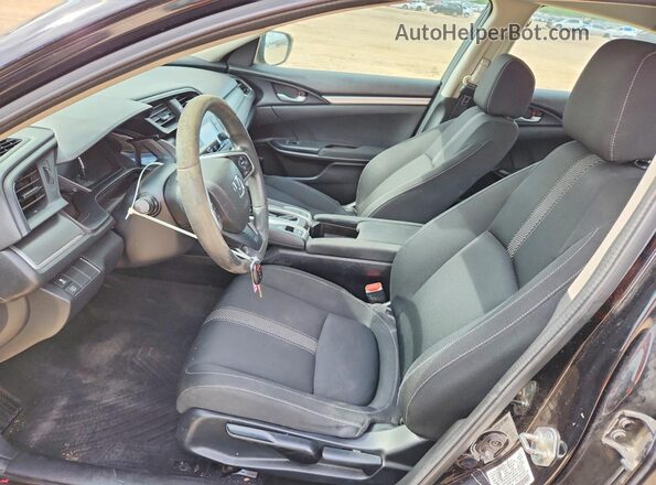2HGFC2F59JH505016 2018 HONDA CIVIC Black წინა სალონის ხედი
