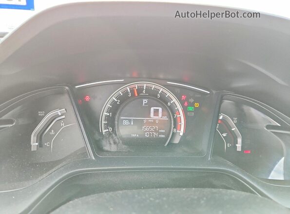2HGFC2F59JH505016 2018 HONDA CIVIC Black ხელსაწყოთა პანელის ხედი