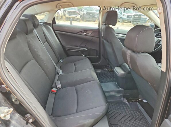 2HGFC2F59JH505016 2018 HONDA CIVIC Black უკანა სავარძლების ხედი