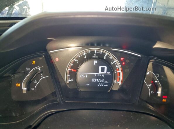 2HGFC2F59JH568729 2018 HONDA CIVIC Black Vista del cuadro de instrumentos