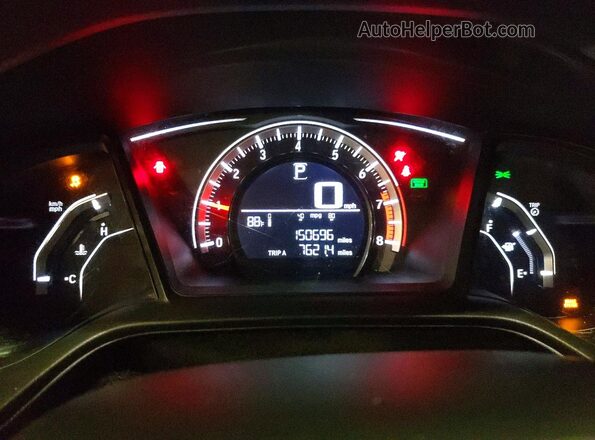 2HGFC2F5XGH516339 2016 HONDA CIVIC Black Սարքավորումների վահանակի տեսք