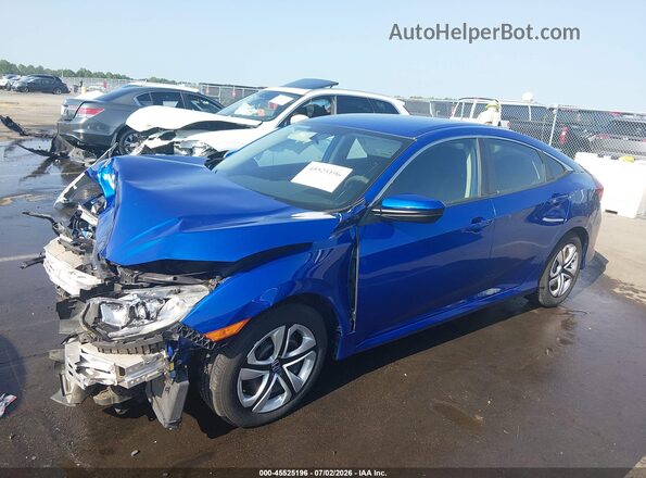 2HGFC2F5XGH565783 2016 HONDA CIVIC Blue Передня ліва чверть