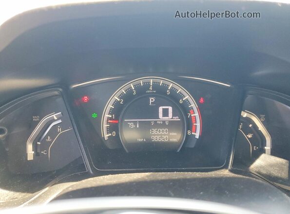2HGFC2F5XGH568795 2016 HONDA CIVIC Black Instrument cluster view