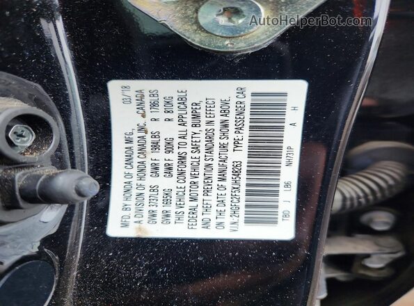 2HGFC2F5XJH548263 2018 HONDA CIVIC Черный Вид подкапотного пространства