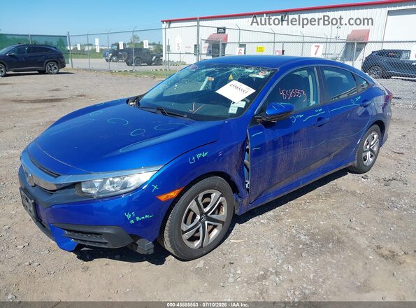 2HGFC2F5XJH558923 2018 HONDA CIVIC Blue წინა მარცხენა ხედი სამი მეოთხედიდან