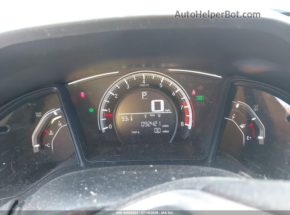 2HGFC2F5XJH558923 2018 HONDA CIVIC Blue უკანა სავარძლების ხედი