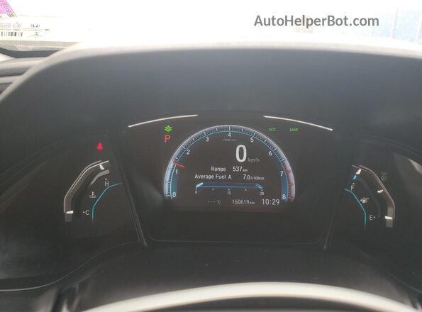 2HGFC2F5XKH037167 2019 HONDA CIVIC White ხელსაწყოთა პანელის ხედი