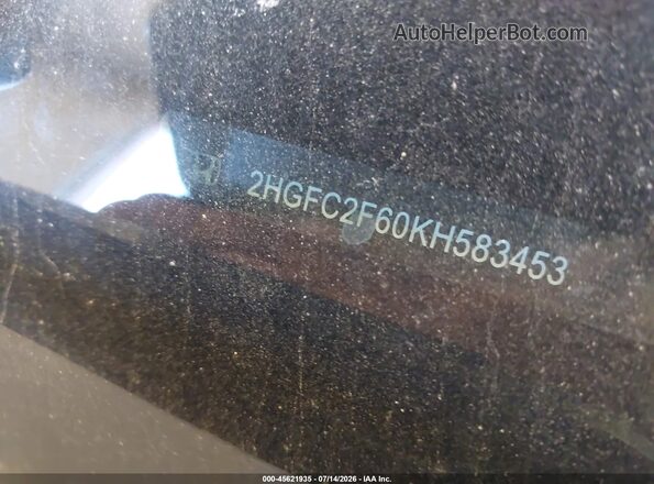 2HGFC2F60KH583453 2019 HONDA CIVIC Белый Вид подкапотного пространства
