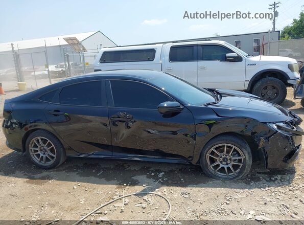 2HGFC2F60KH599989 2019 HONDA CIVIC Black Вид задньої частини салону