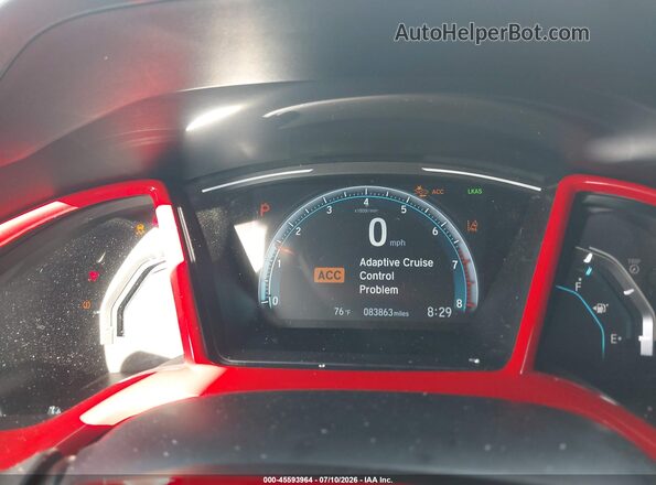 2HGFC2F60LH559882 2020 HONDA CIVIC Gray უკანა სავარძლების ხედი