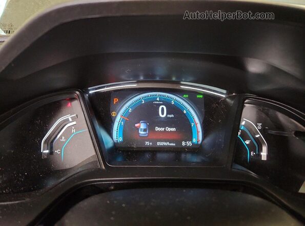2HGFC2F60MH555168 2021 HONDA CIVIC Black Vista del cuadro de instrumentos