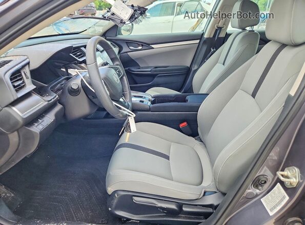 2HGFC2F61KH513878 2019 HONDA CIVIC Gray წინა სალონის ხედი