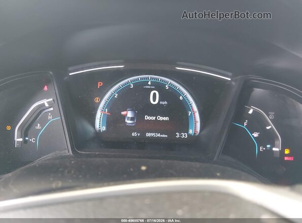 2HGFC2F61KH601216 2019 HONDA CIVIC Blue Vista de los asientos traseros