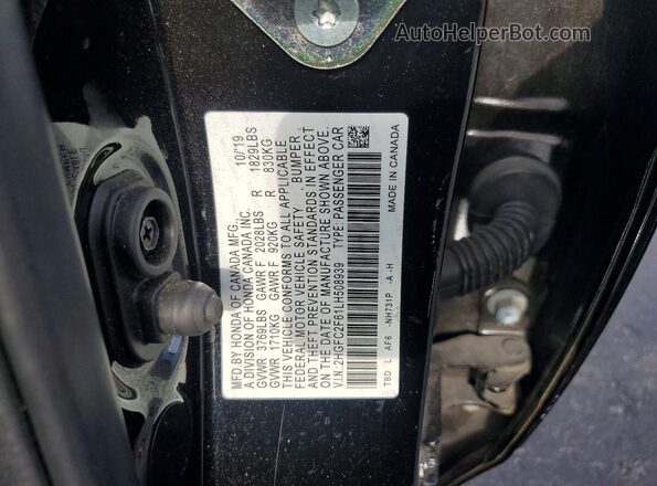 2HGFC2F61LH508939 2020 HONDA CIVIC Black Շարժիչի բաժամունքի տեսք