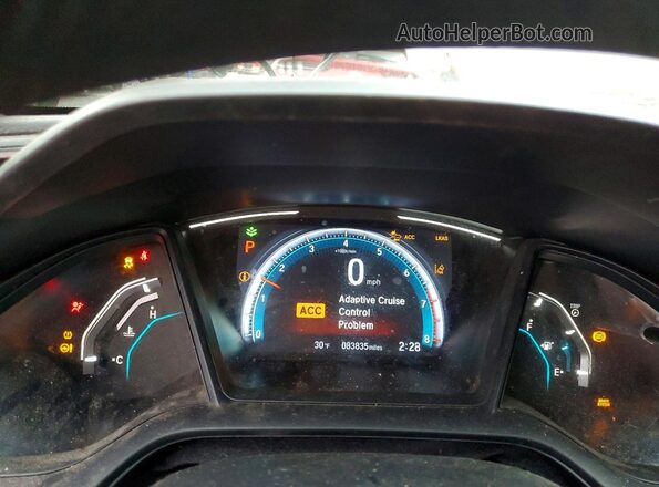 2HGFC2F61LH561706 2020 HONDA CIVIC Black Widok zestawu wskaźników