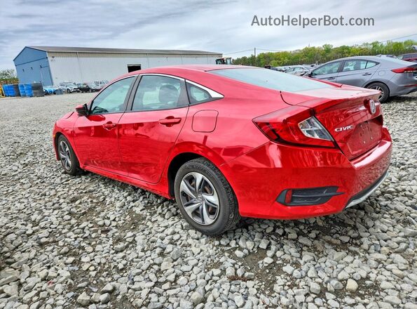 2HGFC2F61LH562578 2020 HONDA CIVIC Red Trasero izquierdo