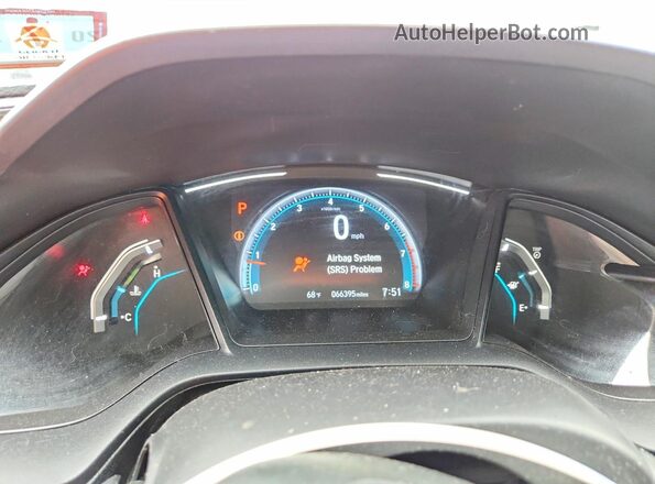 2HGFC2F61LH562578 2020 HONDA CIVIC Red Vista del cuadro de instrumentos