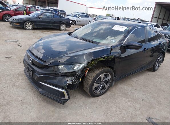 2HGFC2F61LH599257 2020 HONDA CIVIC Black Vista tres cuartos delantera izquierda