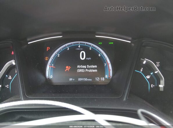 2HGFC2F61LH599257 2020 HONDA CIVIC Black Vista de los asientos traseros
