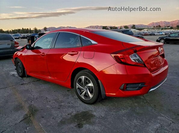 2HGFC2F62KH527840 2019 HONDA CIVIC Red Trasero izquierdo