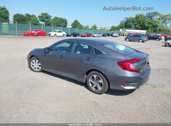 2HGFC2F62KH541852 2019 HONDA CIVIC Gray Trasero izquierdo