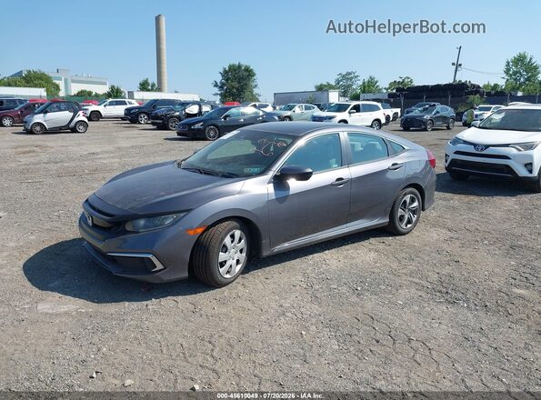 2HGFC2F62KH541852 2019 HONDA CIVIC Gray Vista tres cuartos delantera izquierda