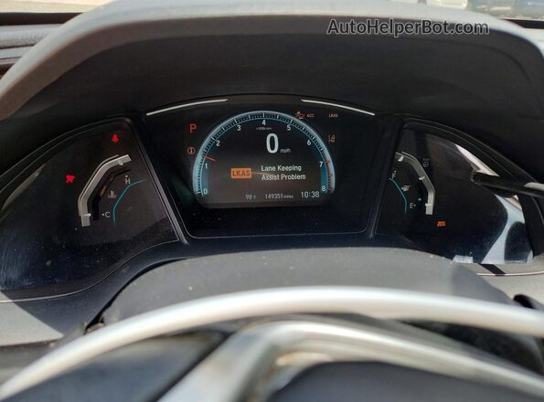 2HGFC2F62LH535308 2020 HONDA CIVIC Black Instrument cluster view