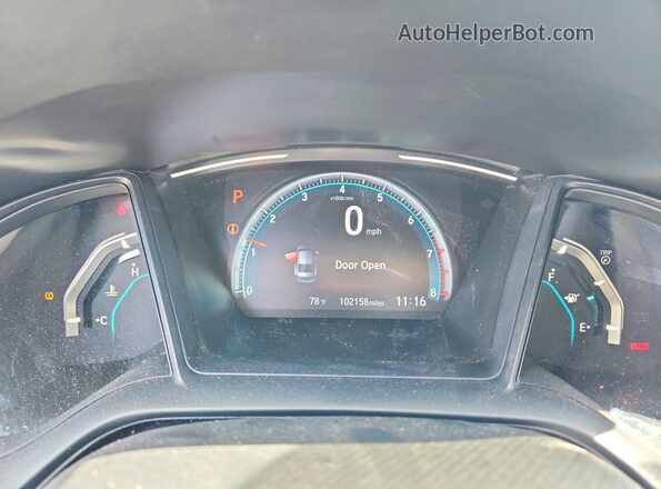 2HGFC2F62LH577459 2020 HONDA CIVIC White Instrument cluster view