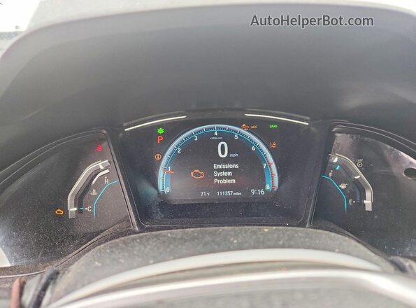 2HGFC2F62MH514220 2021 HONDA CIVIC Gray Вид щитка приладів