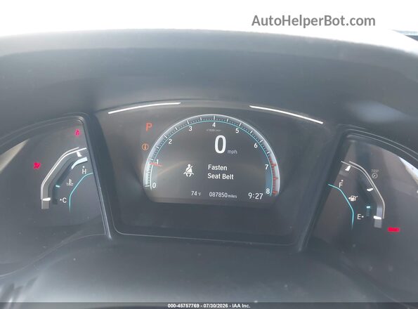 2HGFC2F63KH576318 2019 HONDA CIVIC Gray უკანა სავარძლების ხედი