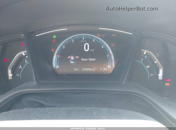 2HGFC2F63LH537455 2020 HONDA CIVIC White Vista de los asientos traseros