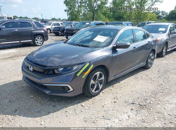 2HGFC2F63MH555648 2021 HONDA CIVIC Gray Առջևի ձախ երեք քառորդ տեսարան
