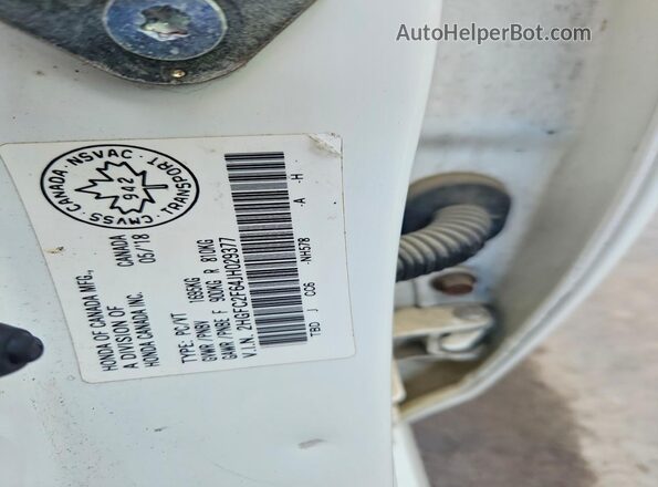 2HGFC2F64JH029377 2018 HONDA CIVIC White Շարժիչի բաժամունքի տեսք