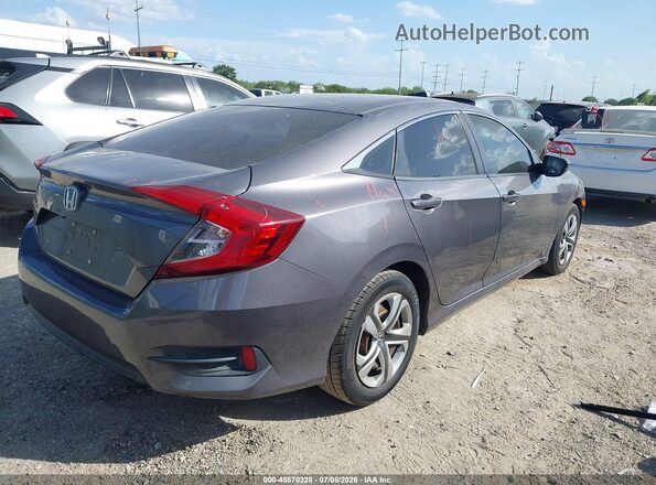 2HGFC2F64JH544847 2018 HONDA CIVIC Серый Задняя правая четверть