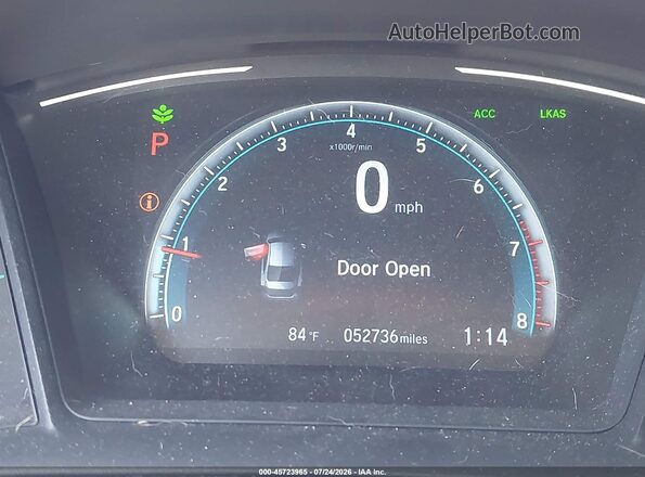 2HGFC2F64KH508500 2019 HONDA CIVIC Red 