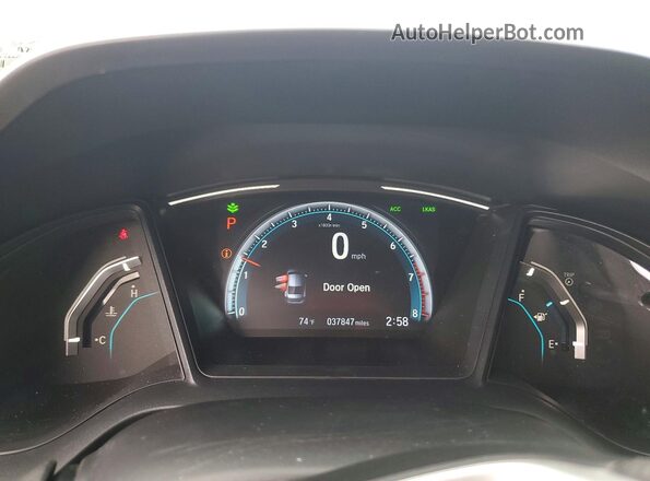 2HGFC2F64KH603848 2019 HONDA CIVIC Gray Widok zestawu wskaźników