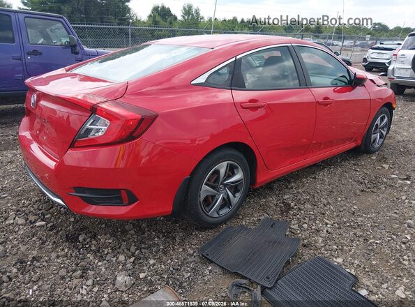 2HGFC2F64LH581657 2020 HONDA CIVIC Красный Задняя правая четверть