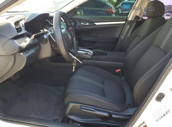 2HGFC2F65KH601137 2019 HONDA CIVIC White Вид салону спереду