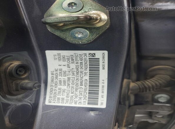 2HGFC2F65LH509124 2020 HONDA CIVIC Gray Widok komory silnika