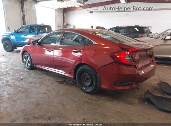 2HGFC2F65MH521887 2021 HONDA CIVIC Red Trasero izquierdo