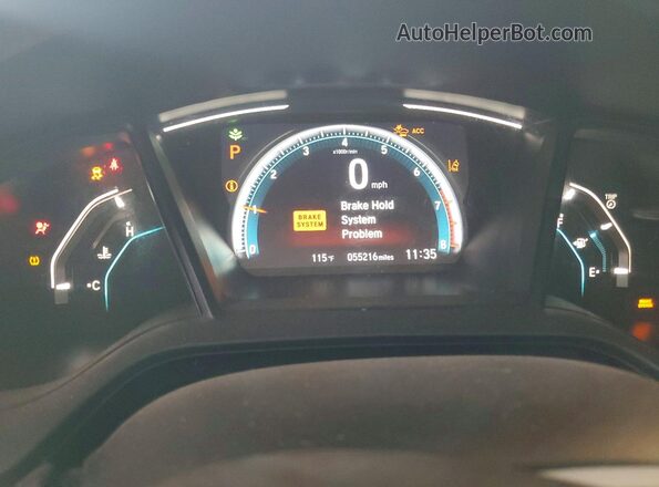 2HGFC2F65MH551813 2021 HONDA CIVIC Белый Вид щитка приборов