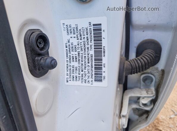 2HGFC2F66KH509583 2019 HONDA CIVIC White Engine compartment view