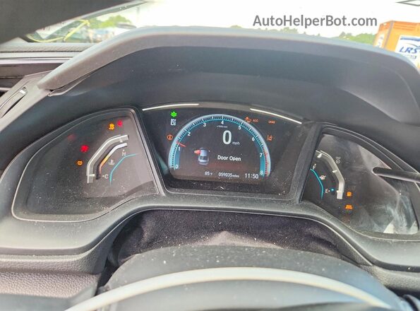 2HGFC2F66KH509583 2019 HONDA CIVIC White Instrument cluster view