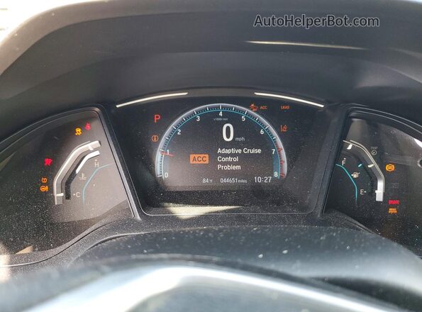 2HGFC2F66KH553597 2019 HONDA CIVIC Gray Vista del cuadro de instrumentos