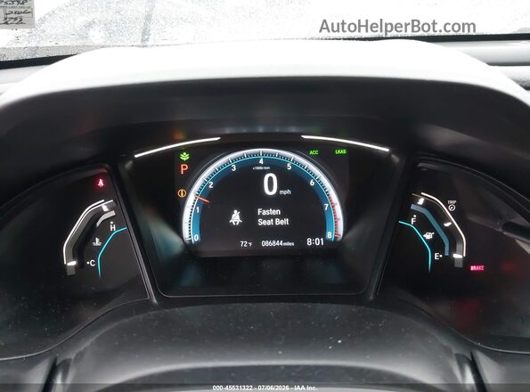 2HGFC2F66KH588138 2019 HONDA CIVIC Silver Widok tylnych siedzeń