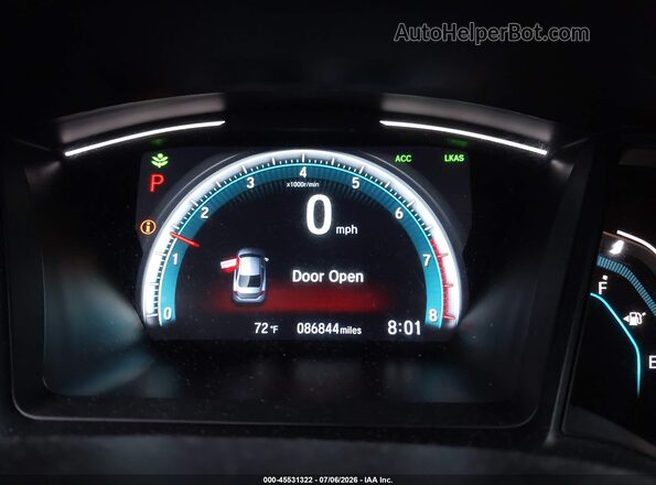 2HGFC2F66KH588138 2019 HONDA CIVIC Silver 
