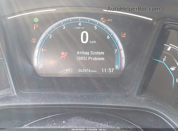 2HGFC2F66KH603737 2019 HONDA CIVIC Blue Vista de los asientos traseros