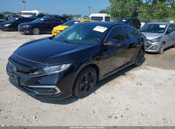 2HGFC2F66MH559774 2021 HONDA CIVIC Black Առջևի ձախ երեք քառորդ տեսարան