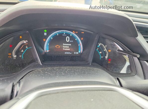 2HGFC2F67JH043242 2018 HONDA CIVIC Silver Vista del cuadro de instrumentos