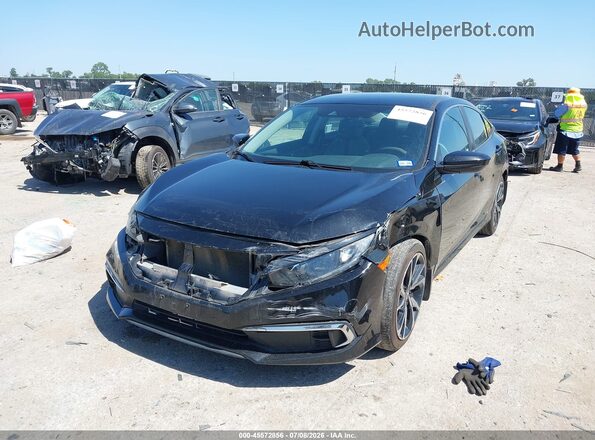 2HGFC2F67KH552300 2019 HONDA CIVIC Black Front left